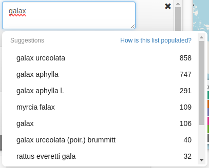 dropdown menu