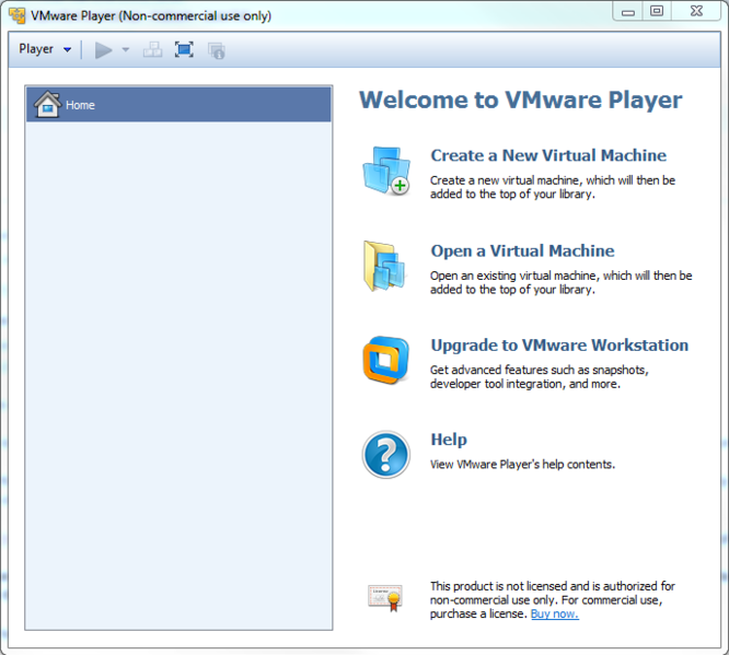 File:VMWare player opening screen.PNG